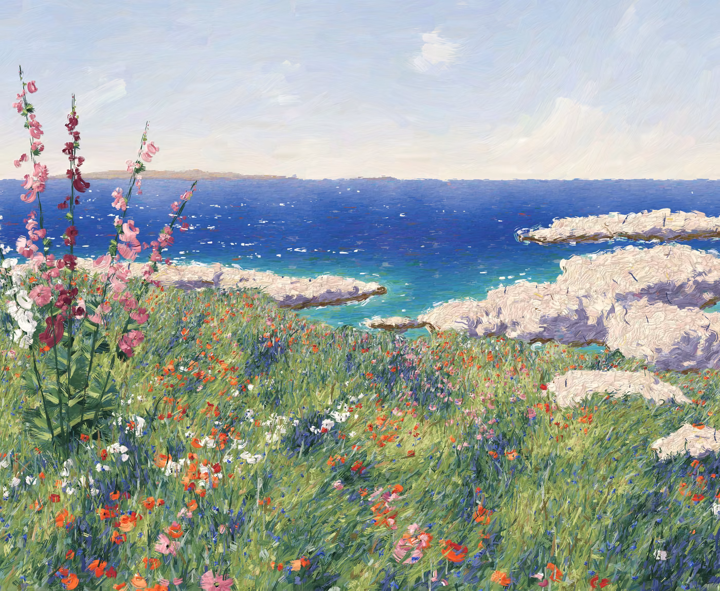 Poppies above the Ledges, Appledore