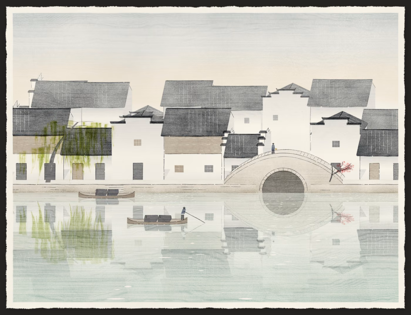 Water Town in Spring