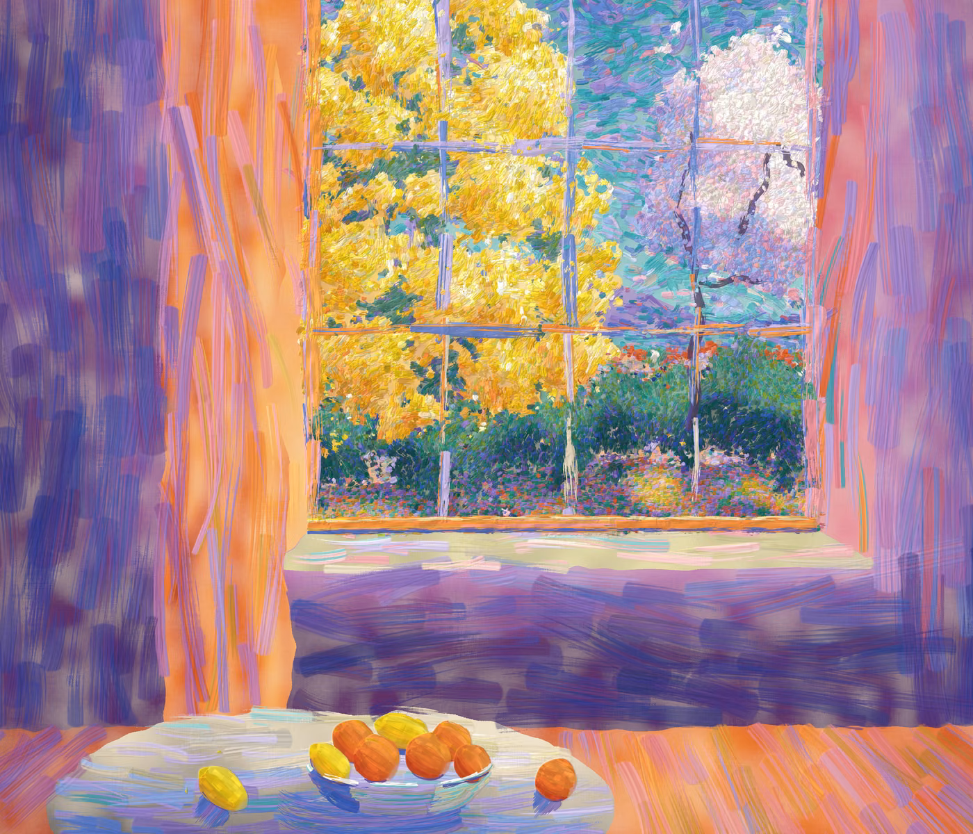 The Window onto the Mimosa, Le Cannet