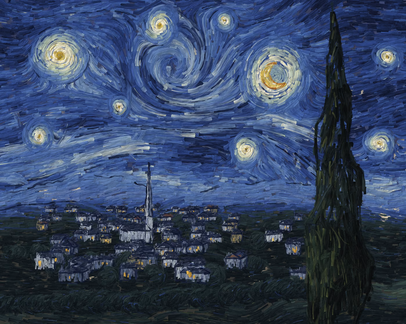 The Village under the Night Wind